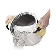 Tramontina 8 Qt Gourmet Stainless Steel Stock Pot with Lock and Drain and See-Through Lid