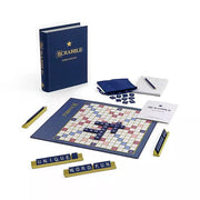 WS Game Company 41435 Monopoly and Scrabble Indigo Bookshelf Game Collection