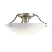 Kichler 3627NI 15-in Brushed Nickel Transitional Incandescent Semi-flush Mount Light