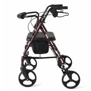 Medline Guardian MDS86800XWS Bariatric Rolling Walker with Seat, Burgundy