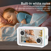AEEZO L1-White Bluetooth Speaker, HD Sound Hi-Fi Soundbar, Transparent Glass Screen with Dynamic Floating Lyrics, S, White