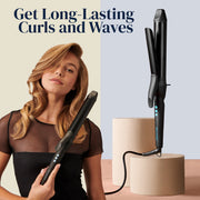 Bio Ionic Long Barrel Styler Hair Curling Iron with NanoIonic MX and Moisture Heat Technology, 1-Inch Ceramic Barrel, Adjustable Heat up to 430F, Velvet Rouge