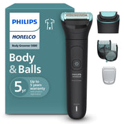 Philips Norelco Body Groomer 5000 Series Personal Groomer with Interchangeable Dual Trimmer and Shaver Heads, Adjustable 11-Length Trim, 100% Showerproof, Black, BG5490/50