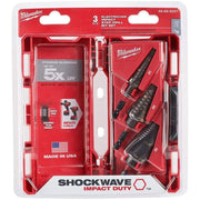 Milwaukee 48-89-9257 SHOCKWAVE Impact Duty 3-Piece Titanium Step Drill Bit Set, 1, 4, 9