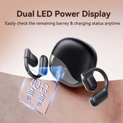 Veatool M62 Wireless Earbuds, Open Ear Headset with Microphone Touch Control, Bluetooth 5.4, Black