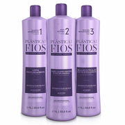 Cadiveu Plastica Dos Fios Brazilian Keratin Box Kit Hair Treatment, 1000 ML (set of 3)