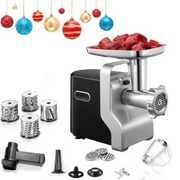 FOHERE MG-2950R Electric Meat Grinder 2500W Max 5 in 1 Heavy Duty Food Grinder with Sausage Stuffer