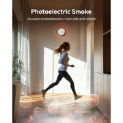 SITERWELL Smoke Detector, 10-Year Battery Operated, Photoelectric and Electrochemical Sensors, 85 dB Alarm, UL217-9th Edition Certified, Bilingual Voice Alerts, Pack of 4