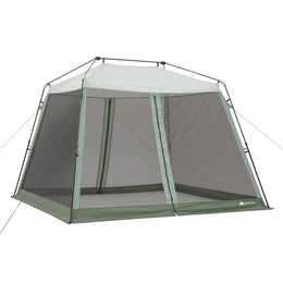 Ozark Trail 10 x 10 Instant Screen House, Double Hub, Cabin Shape, UV50+ Polyester, Heavy-Duty No-See-Um Mesh, 88-Inch Center Height, 31115