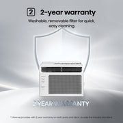 Hisense 5,000 BTU Window Air Conditioner, 150 Sq Ft Cooling, Easy-Clean Washable Filter, 4-Way Air Direction, Remote Control, White, WAW0525CM1W