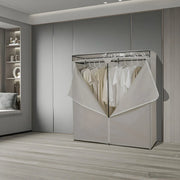 Mainstays MSS028082874009 Adult Single Steel Tier Zippered Extra Wide Clothes Closet, 60