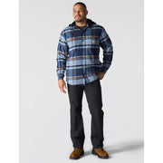 Carhartt 107011-I26 RF Relaxed Fit Flannel Lined Hooded Shirt Jacket for Men - Navy - 2XL