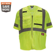 Milwaukee 48-73-5143 Class 3 High Visibility Yellow Safety Vest - 2XL/3XL