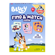 Bluey Find & Match Game, 72 Character Tiles, Tile-Matching Memory Game for 2-4 Players, Ages 3+