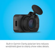 Garmin 010-02899-00 Dash Cam Mini 3 Ultracompact 1080p Dash Cam with a 140-degree Field of View and built-in Clarity Polarizer - Black