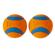 Doskocil Chuckit Ultra Ball Rubber Fetch Dog Toy, Medium 2.5 Inch Diameter, High Bounce, Durable Rubber, Floating Water Toy, Pack of 4, Orange and Blue, 47029