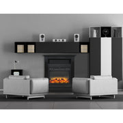 Cambridge CAM3437-1COFLG2 Sienna 34 In. Electric Fireplace with Enhanced Log Display and Black Coffee Mantel