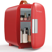 Gianna Compact Refrigerator, 4L Portable Mini Fridge for Dorm, Car, Drinks and Snacks, Red, AC-CBX0714-4RD-ASB