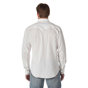 Wrangler Retro Long-Sleeve Western Snap Solid Dobby Shirt for Men - White - M