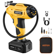 AstroAI C3 Cordless Tire Inflator Air Compressor, 12V Rechargeable Battery Powered, 160 PSI Maximum Pressure, Compact Yellow