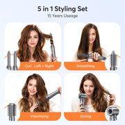 Bopcal ZCY892-B 5 in 1 Hair Styler Multi-Function Hair Styling Tool with Ionic Hair Dryer Brush, Fast Drying
