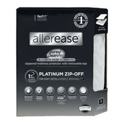 Allerease 60816WMR Platinum Temperature Balancing Zip-Off Top Mattress Protector, King