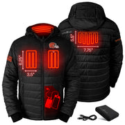ActionHeat Men's Cleveland Browns 5V Battery Heated Insulated Black Puffer Full-Zip Hoodie Jacket AHCLV5PJ-MBL