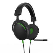 onn. WD96 Xbox Wired Video Gaming Headset with 3.5mm Connector, Flip-to-Mute Mic, Lightweight Steel - Black and Green