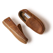 Minnetonka 41002 Ruff Leather Tilden Moccasins, Size: 12M, Brown Ruff
