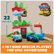 Spin Master PAW Patrol Dino Movie Dino Mobile Headquarters 2-in-1 Transforming Playset with Chase Figure, Vehicles, Lights and Sounds, 22-Inch 6076044