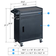 Ktaxon 4-Drawer 2-IN-1 Rolling Tool Chest Storage Cabinet, 23.2