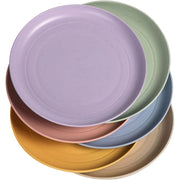 Ustop Wheat Straw Dinner Plates Set, Lightweight, Unbreakable, Multicolor, 6 Pack, 5.9 in, Dishwasher and Microwave Safe