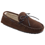 Minnetonka Moccasin Casey Moccasin Slippers for Men - Chocolate - 10M
