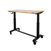 WorkPro 48-Inch Rolling Adjustable Workbench, Heavy-Duty Steel Frame, Rubber Wood Worktop, Adjustable Height 29-38 in, 400 lb Capacity, 42770