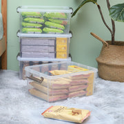 Citylife WALX-6319PC6GM 17 QT Plastic Storage Bins w/Lids Large Stackable, Clear (6 Pack) 15.9x11.6x7.3