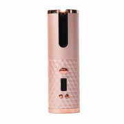 The Perfect Part AB78_AUTO_CURL_PK Auto Rotating Curling Iron, Cordless, Ceramic Heater, LCD Display, Portable, Pink