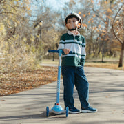 GOTRAX GT-BOBLOO Bobloo 3-Wheel Light-Up Kick Scooter for Kids, Blue, Adjustable Handlebars, LED Wheels, Blue
