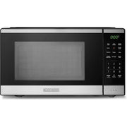 BLACK+DECKER Countertop Microwave Oven, 0.9 Cu Ft, 900W, 6 Auto Menus, 10 Power Levels, Child Lock, Memory Function, Digital Panel, Stainless Steel, EM9P022DY