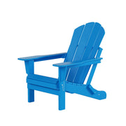 Westintrends Outdoor Folding HDPE Adirondack Chair, Patio Seat, Weather Resistant, Pacific Blue 1