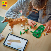 LEGO Creator 3 in 1 Beautiful Horse Building Set, 685 Pieces, Ages 9+, Includes Horse, Bear, and Deer Models, Posable Animal Figures, Model 31166