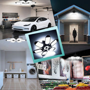 BN-LINK LED Garage Light, 2 Pack, 18500 Lumens, 6500K Daylight, Deformable 6+1 Adjustable Panels, Black, CP-C786