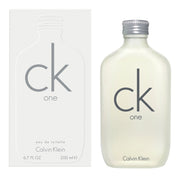 Calvin Klein Beauty CK One Eau de Toilette Spray, Unisex Citrus Aromatic Fragrance, 6.7 oz
