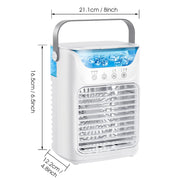 Mofajang Portable Air Conditioner 3-in-1 Evaporative Air Cooler with 3 Speeds, 2 Mist Modes, 7 Color Ambient Lights, 24oz Removable Water Tank for Bedroom and Office, 77428801