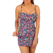 Leilani Kauai Breeze Bandini Swimsuit for Ladies, Vibrant Floral Print, Adjustable Straps, Fast-Drying, Black Multi, Size 16, 81557695