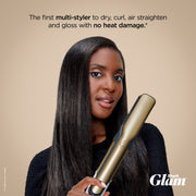 Shark Glam Ceramic Powerful Air Styling Hair Dryer System with Silki Straightener and Glossi Air Glosser, Gold, HD6051S