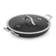 Calphalon Signature Hard-Anodized Nonstick 12-Inch Everyday Frying Pan with Oven-Safe Glass Cover, Metal Utensil Safe, Dishwasher Safe, Black, 1948256