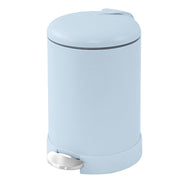 Glad Small Trash Can, 1.2 Gallon, Round Stainless Steel with Soft Close Lid, Step Foot Pedal, Removable Inner Bucket, Rust