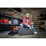 Plano Sportsmans Trunk Storage Box, 17-Gallon Lockable, Durable High-Impact Plastic, Stackable, Blaze Orange