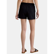 Time and Tru Womens High Rise Swim Shorts, Rich Black, M