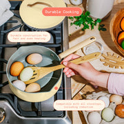 Beautiful 19918 12-Piece Ceramic Nonstick Cookware Set with Strainer Lids, Sage Green by Drew Barrymore